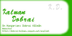 kalman dobrai business card
